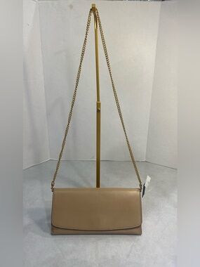 NEW Banana Republic Italian Leather Biscotti Chain Clutch